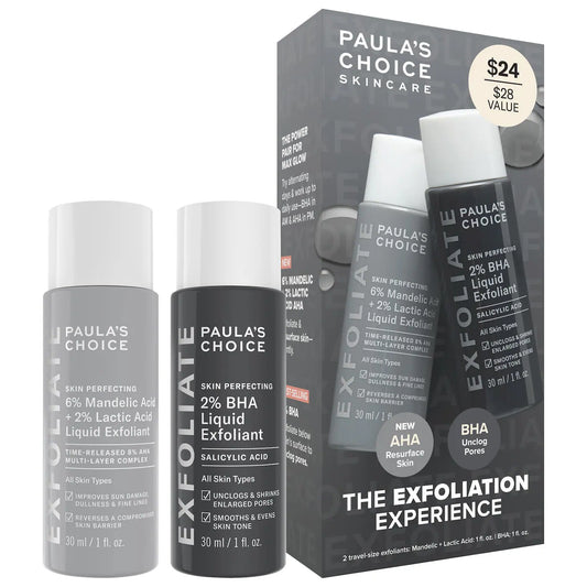 The Exfoliation Experience Kit with 2% BHA + 6% Mandelic Acid AHA